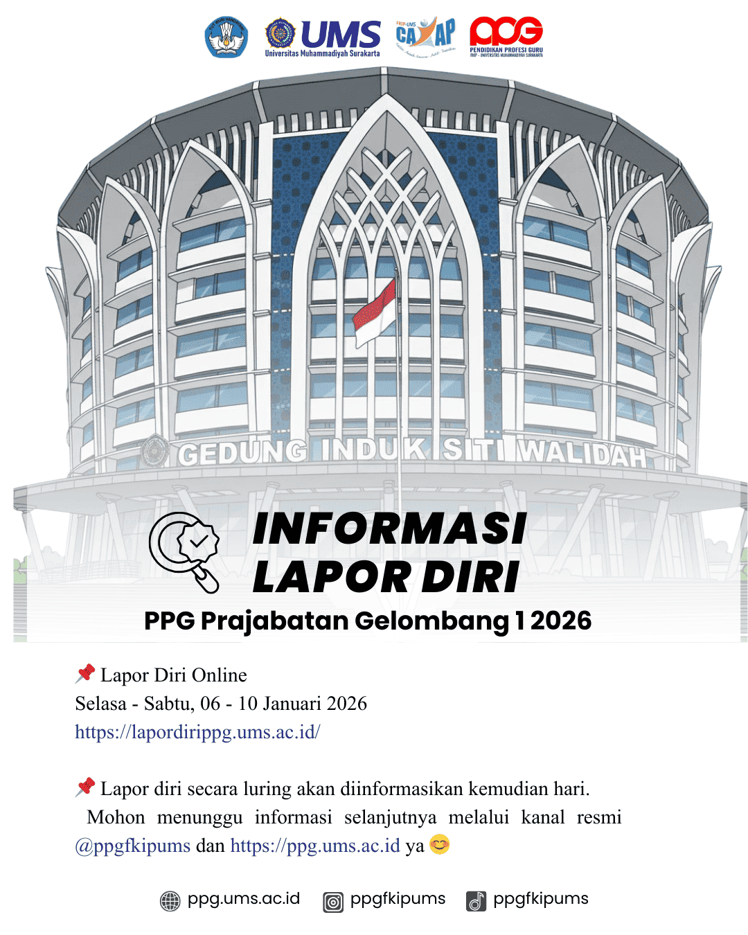 informasi lapor diri ppg ums